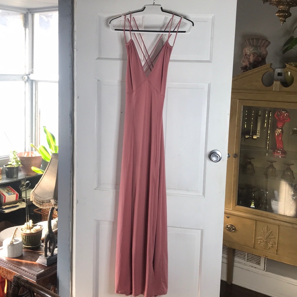 Charlotte Russe blush pink maxi dress